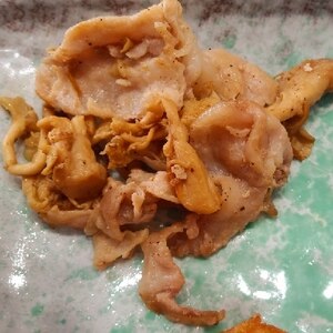 豚肉とたもぎ茸の味噌炒め